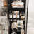 72.8 In. H Black Curio Display Cabinet With Sliding Glass Doors & 3-Color Led Lighting Glass Shelf Storage