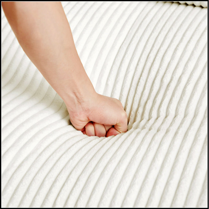 Canapé modulaire surdimensionné de 122,04 po en velours côtelé blanc, Blanc