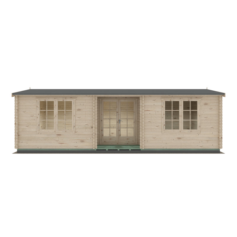 Vinalhaven 26 x 14 Ft Tongue and Groove Log Cabin, Yes