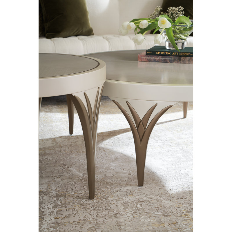 Valentina Solid Wood Coffee Table, 17" H x 44" W x 44" D