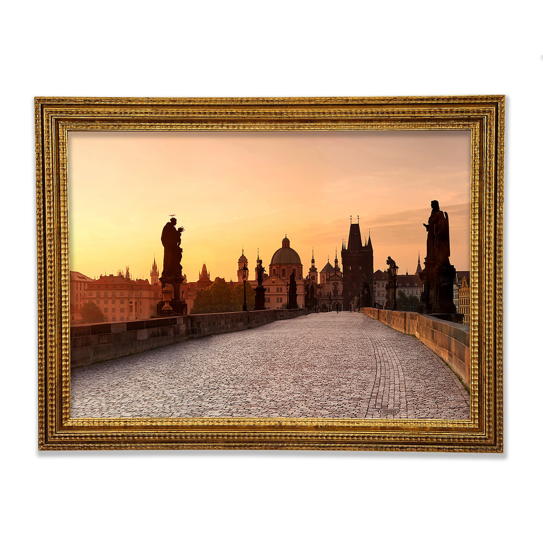 Charles Bridge Morning Glow - Einzelner Bilderrahmen Kunstdrucke