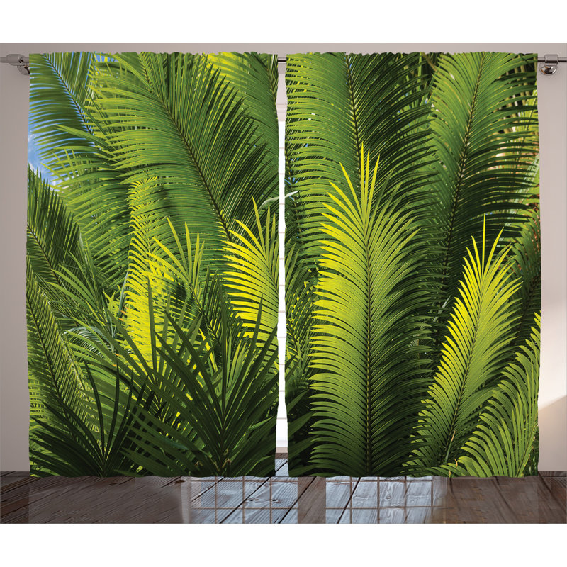Argyle Semi Sheer Curtain Pair, 54" W x 84" L