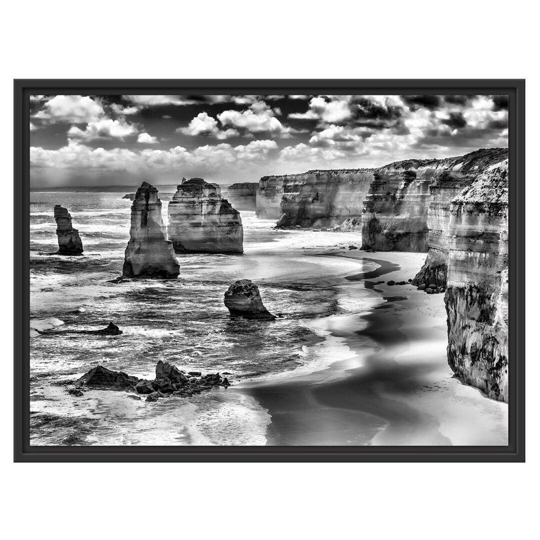 Gerahmtes Wandbild Meer klippe kÃ¼ste Steine Strand