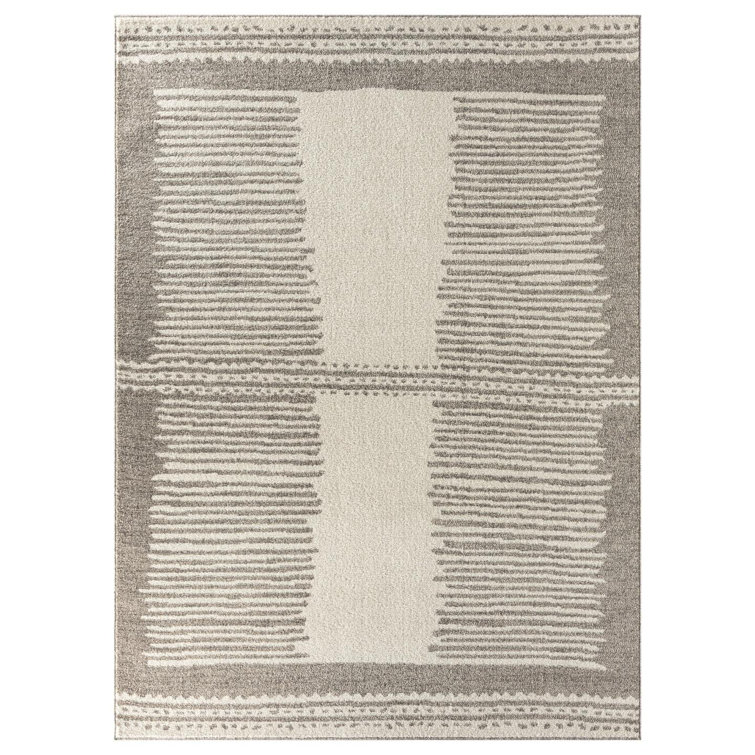 Tribal Geometric Area Rug in Brown
