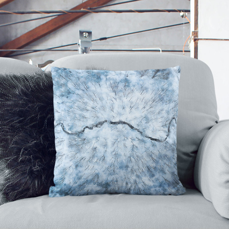 Passing by the Forest Cushion with Filling, Stone, 55cm H x 55cm W x 20cm D