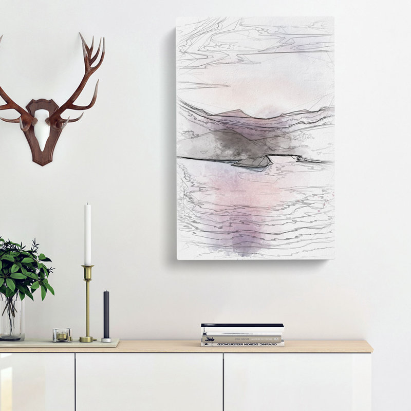 Calm Lake - Wrapped Canvas Drawing - Wrapped Canvas, 60cm H x 40cm W x 3cm D