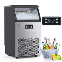 353LBS/24H Split Commercial Ice Machine with 198 lbs Storage Bin, Industrial Modular Ice Maker