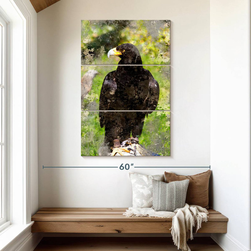 Brampt Majestic Black Eagle, 50" H x 32" W