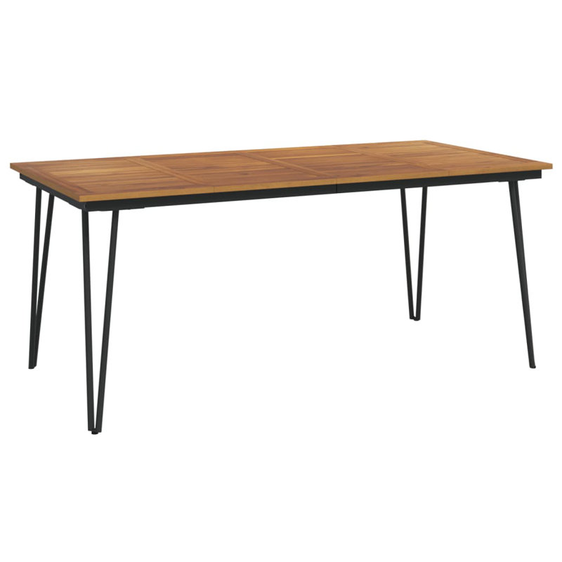 Mellen Rectangular Metal Outdoor Dining Table , cm W cm D, 75cm H x 90cm W x 180cm D