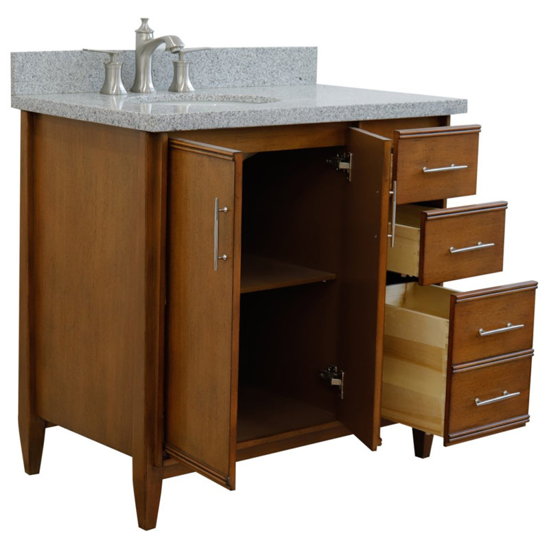 Ensemble de meuble-lavabo simple 37 po, gris