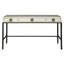 Writing Desk With Red Oak Veneers And Pewter Accents