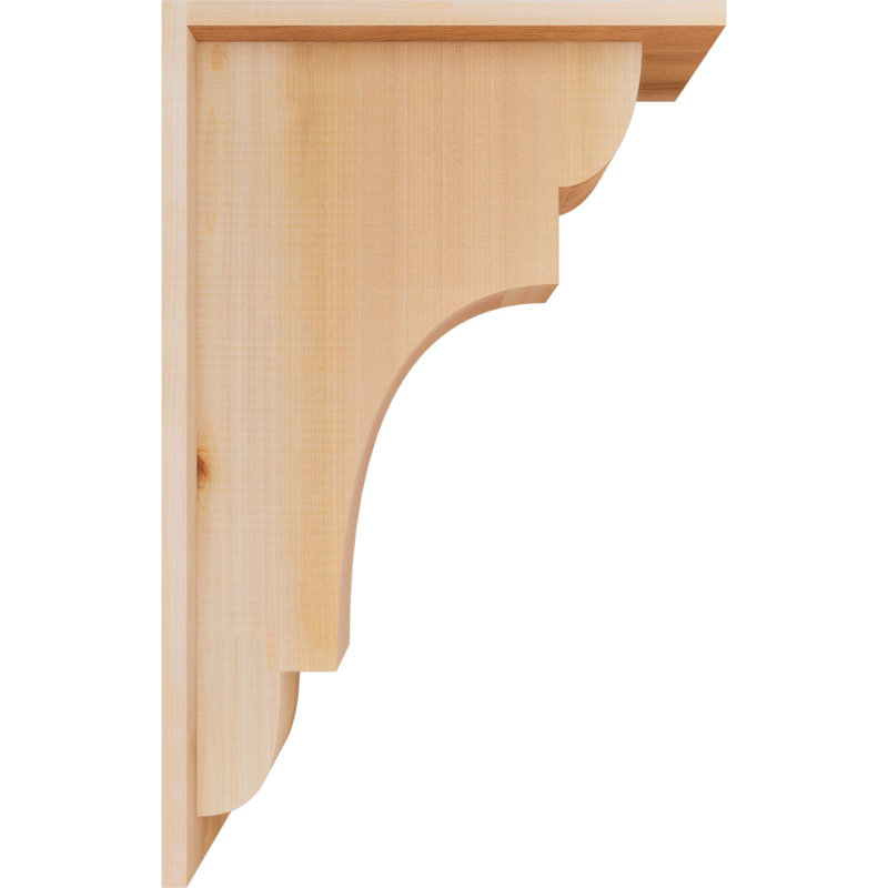 New Brighton Corbel avec plaque arrière, H 22 po x l 5,5 po x P 14 po, Cèdre rouge, Lisse