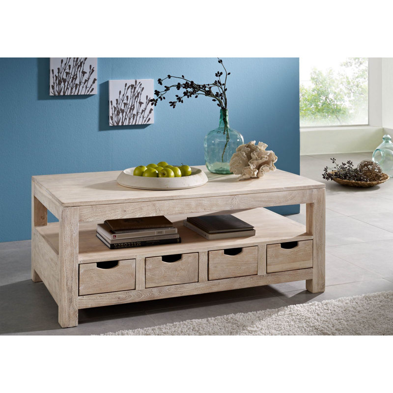 Solid Wood Four Leg Coffee Table