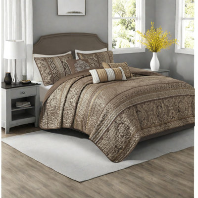 Ensembles de literie matelassés luxueux, jacquard de coton, conception réversible, rehaussement de la maison