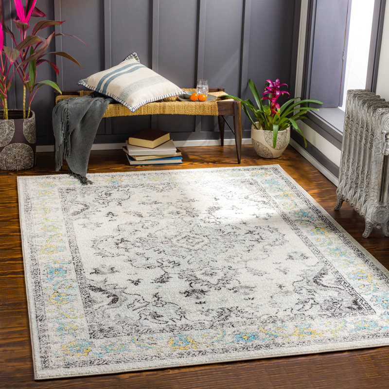Holdingford Oriental Indoor Rug, Rectangle 6'7" x 9'