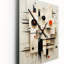Garden Of Urban Groove Abstract Geometrics I - Horloge murale moderne surdimensionnée-99635217