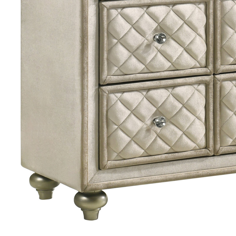 Commode, velours beige