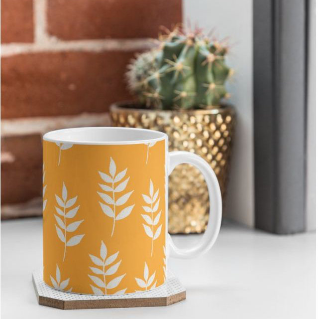 Petite tasse à café à feuille