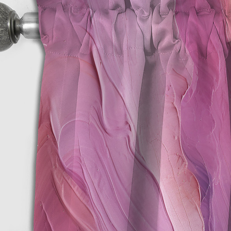 Burrton - Liquid Ink Abstract Blackout Curtain - 1 Panels, L 52 po x L 95 po