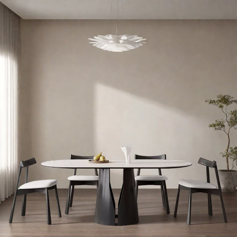 Ensemble de table rectangulaire en pierre de style français, H 29,52 po x L 70,86 po x l 35,43 po
