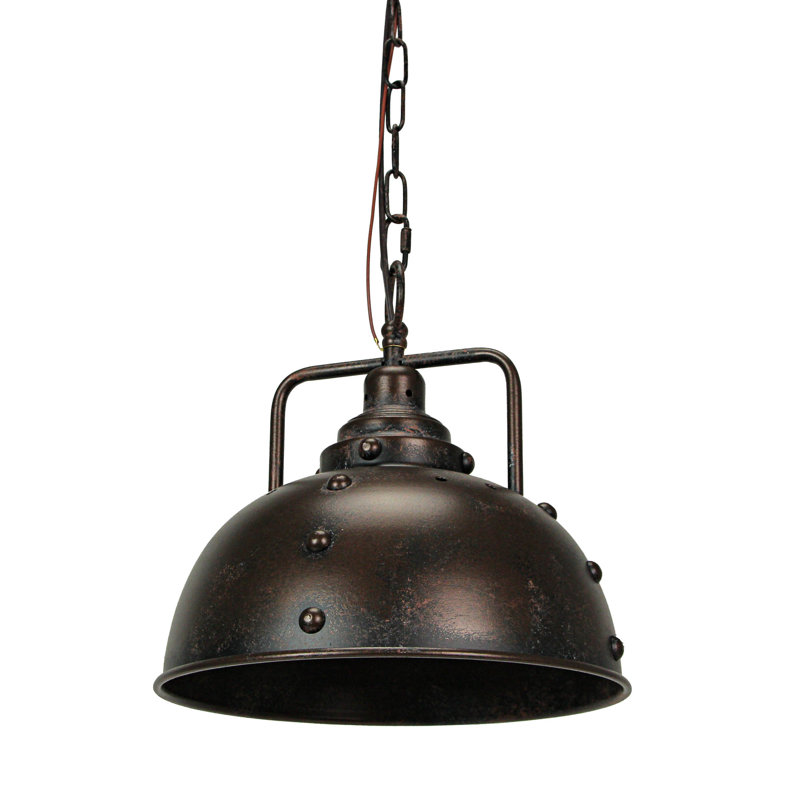 Luminaire suspendu simple rouille à 1 lumière Medved