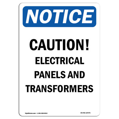 Caution Electrical Panels and Transformers Sign