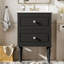 Ensemble de meuble-lavabo 24 po avec lavabo en céramique, armoire de rangement moderne avec 2 tiroirs et cadre en bois massif