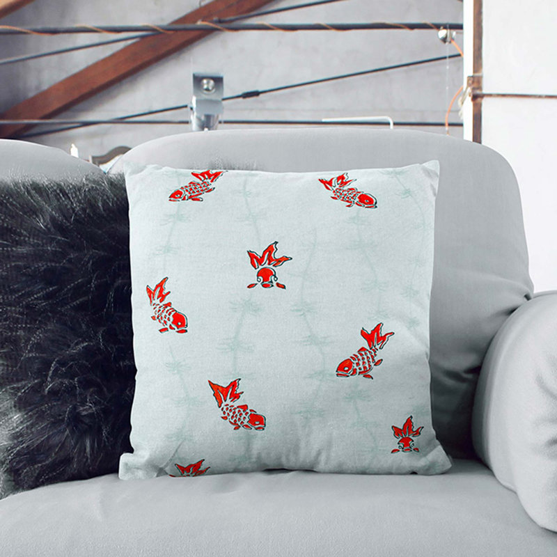 Square Throw Cushion, White, 40cm H x 40cm W x 15cm D