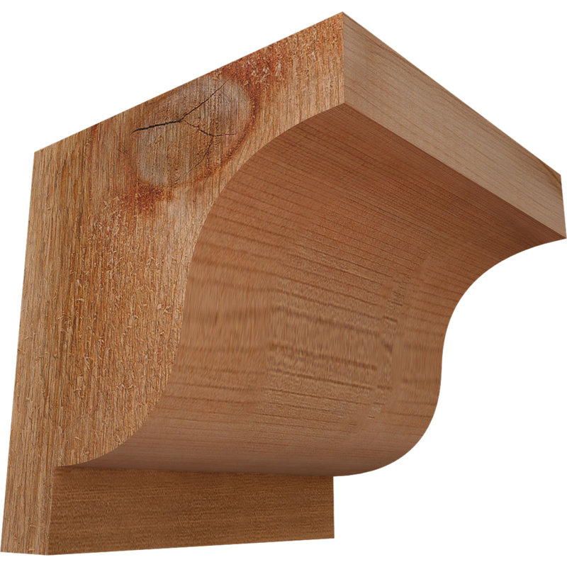 Newport Corbel, H 6 po x l 6 po x P 6 po, Cèdre rouge, Sciage brut