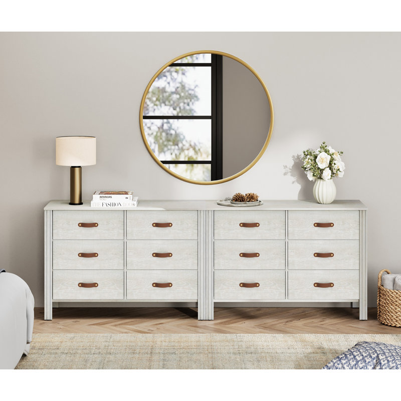 Crédence de rangement l 76,3 po Lyuca, Blanc
