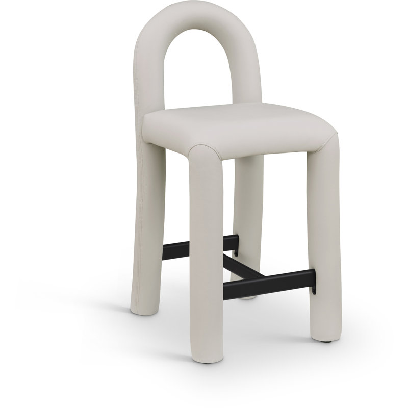 Amari Stool, Vegan Leather, Taupe