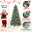Arbre de Noël traditionnel Bellmere avec baies réalistes et pommes de pin, branches en PE + PVC à extrémités enneigées