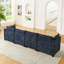 Canapé modulaire Comfy Cloud Couch 4 places avec 2 repose-pieds, canapé-lit en chenille et siège profond avec coussins décoratifs pour le salon