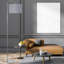 22cm H Cotton Drum Pendant Shade ( Uno ) in Grey