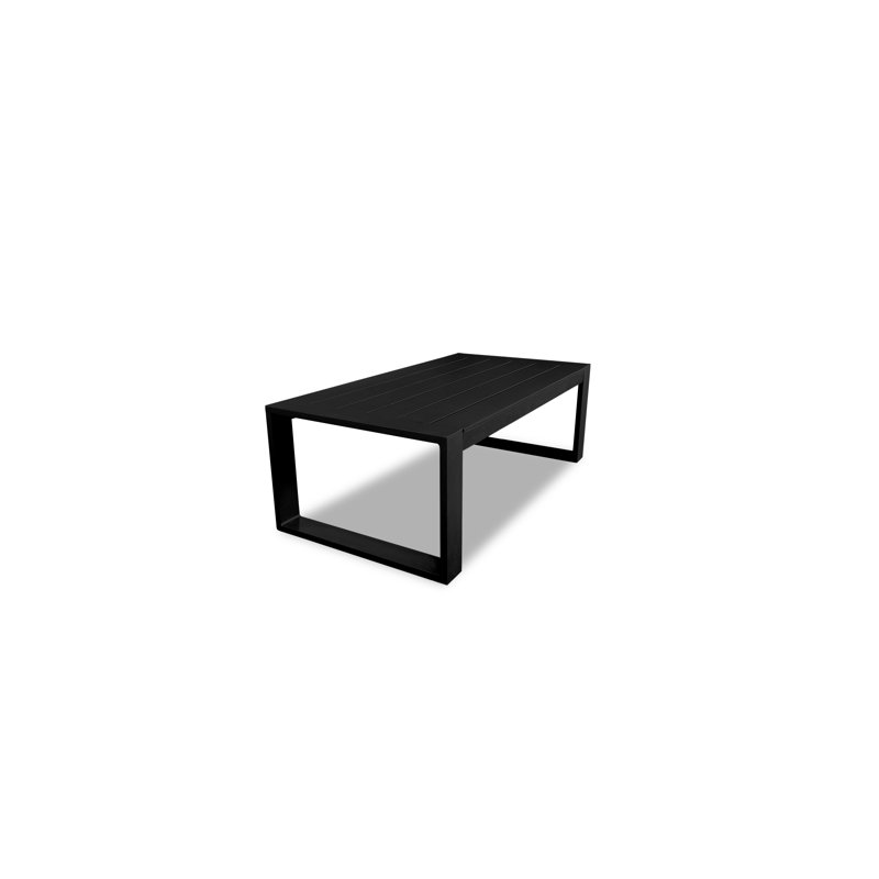 Portal Outdoor Square Coffee Table, Black