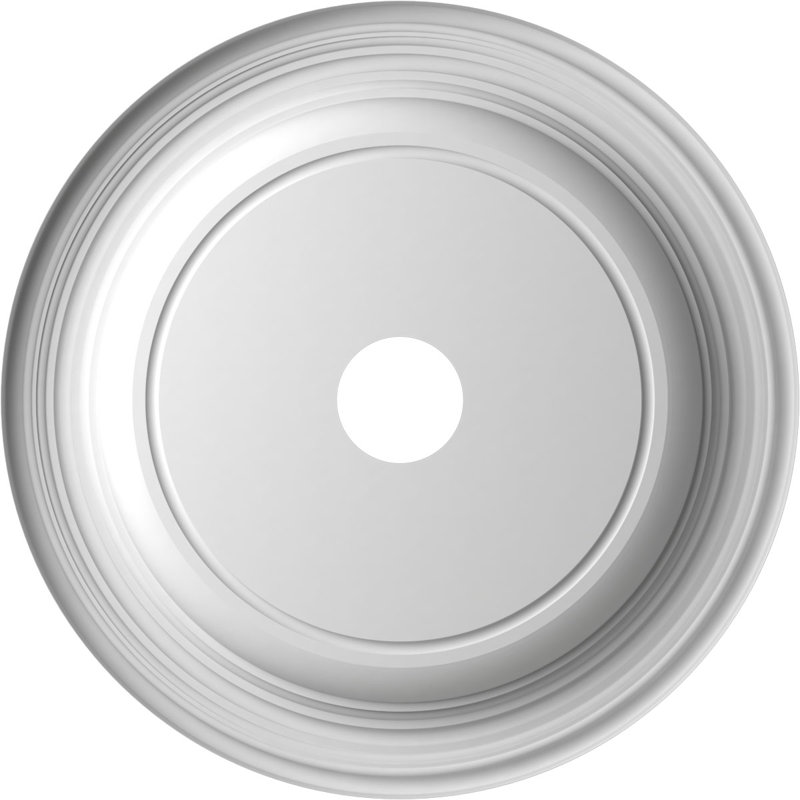 Médaillon traditionnel en PVC thermoformé pour plafond, Vert club de chasse satiné UltraCover, H 22 po x l 22 po x P 1,5 po