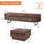 Ensemble de meuble télé et table basse 2 pièces Aadam