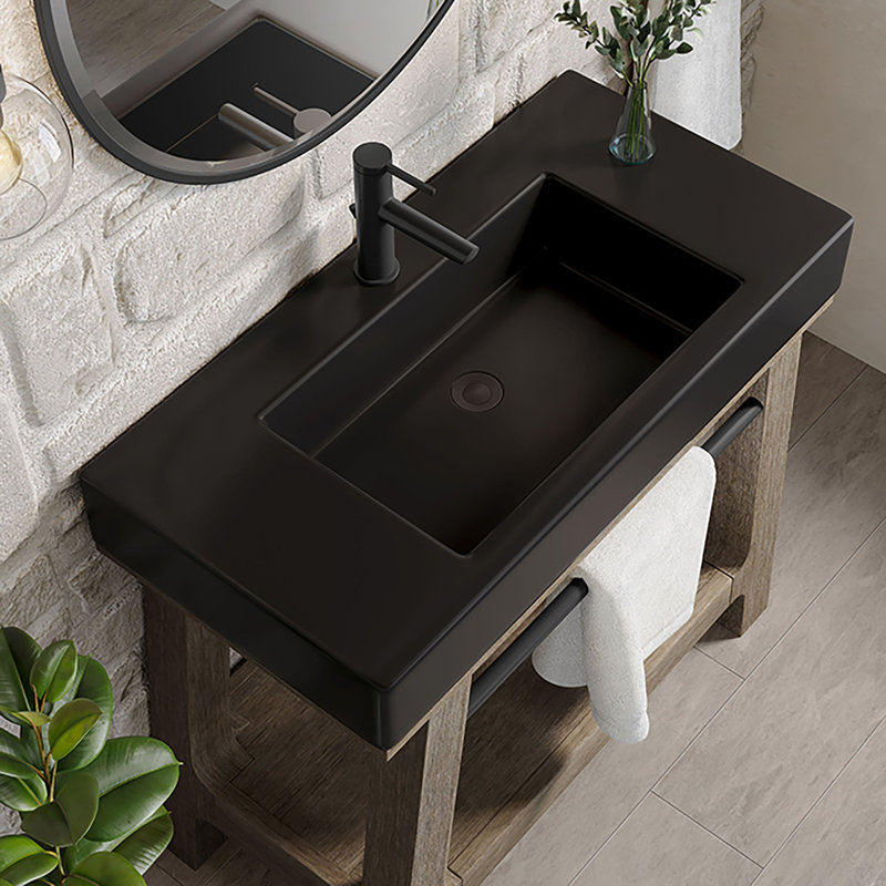 Auburn 36" Sinngle Bathroom Vanity Set, Matte Black