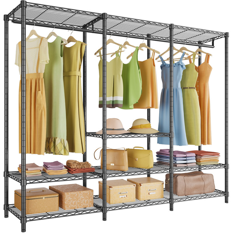 VIPEK V30 Black Heavy Duty Metal Freestanding Wardrobe Closet System