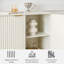 Armoire d'appoint cannelée de 31,5 po de hauteur à 2 portes avec tablettes réglables-921295886-876016046