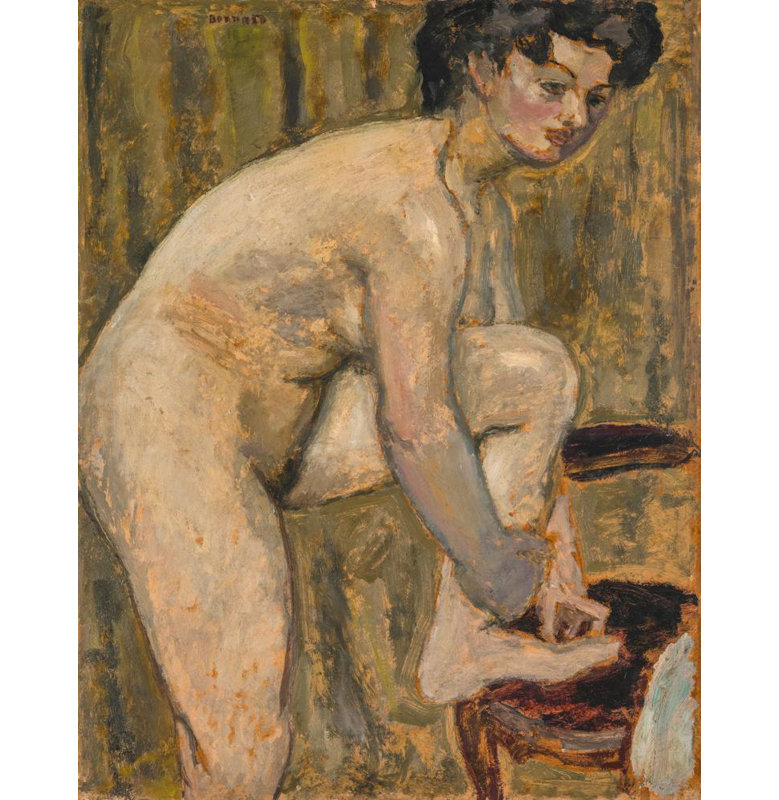 "Nude" par Pierre Bonnard - Art mural sur toile tendue avec châssis, H 24 po x l 17 po
