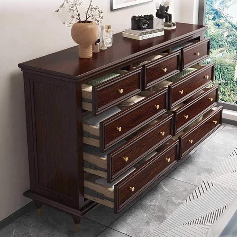 Armoire d'appoint en bois manufacturé brun massif, H 37,40 po x l 59,06 po x P 17,72 po
