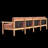 Haven 5-Piece Teak Outdoor Sectional with Sunbrella Cushions and Wooden Armrest-72605247