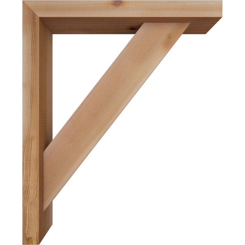 Support de bloc traditionnel avec entretoise décalée, 22 X 18, Cèdre rouge occidental de l 3 1/2 po (lisse)
