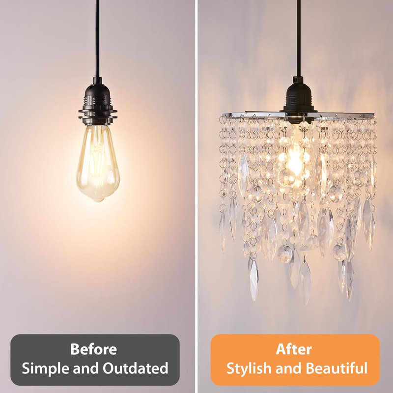 Abat-jour de lustre, mini abat-jour en cristal, abat-jour suspendu en acrylique