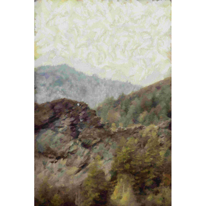 Painted Foggy Mountains par - on, H 18 po x l 12 po