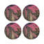 Sous-verres ronds en cuir rose de Chypre-119015013