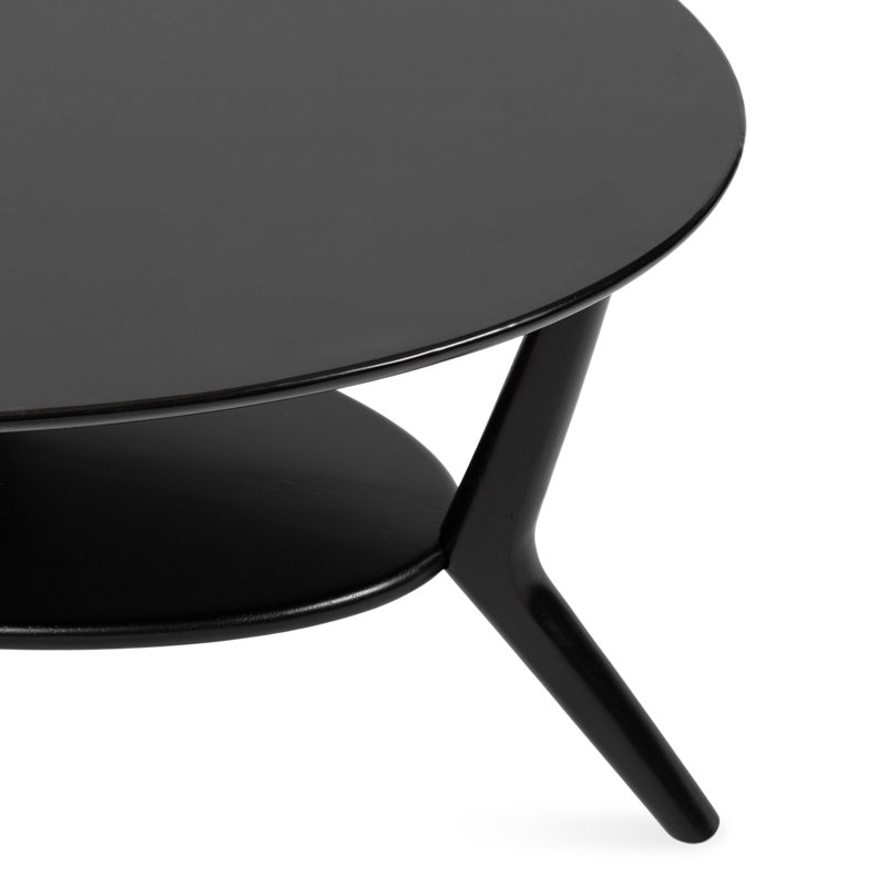 Table basse ovale pour le salon, Noir