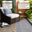 30 tuiles de terrasse emboîtables, bois franc d'acacia à motif rayé pour plancher extérieur, solution de patio imperméable et facile à installer