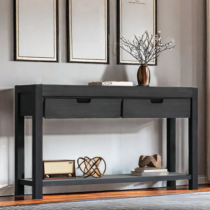 Bouille 55.1'' Console Table, Navy Blue